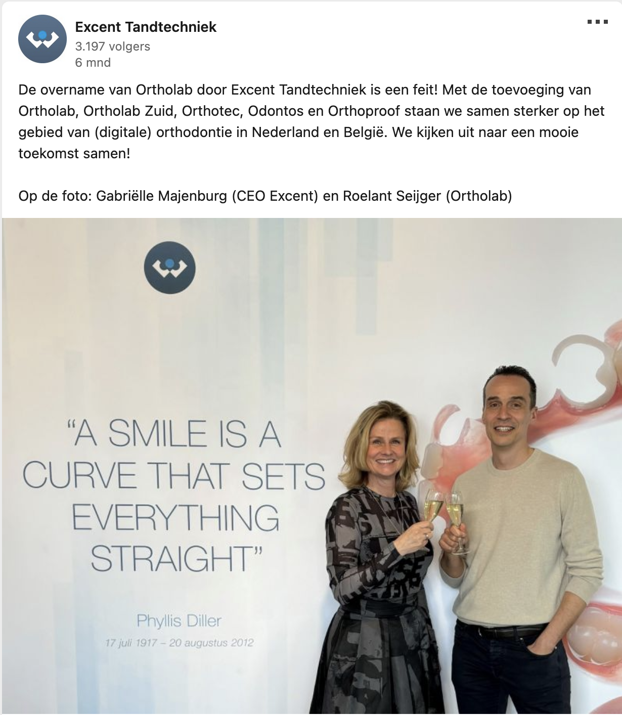 Overname Ortholab door Excent begin 2024